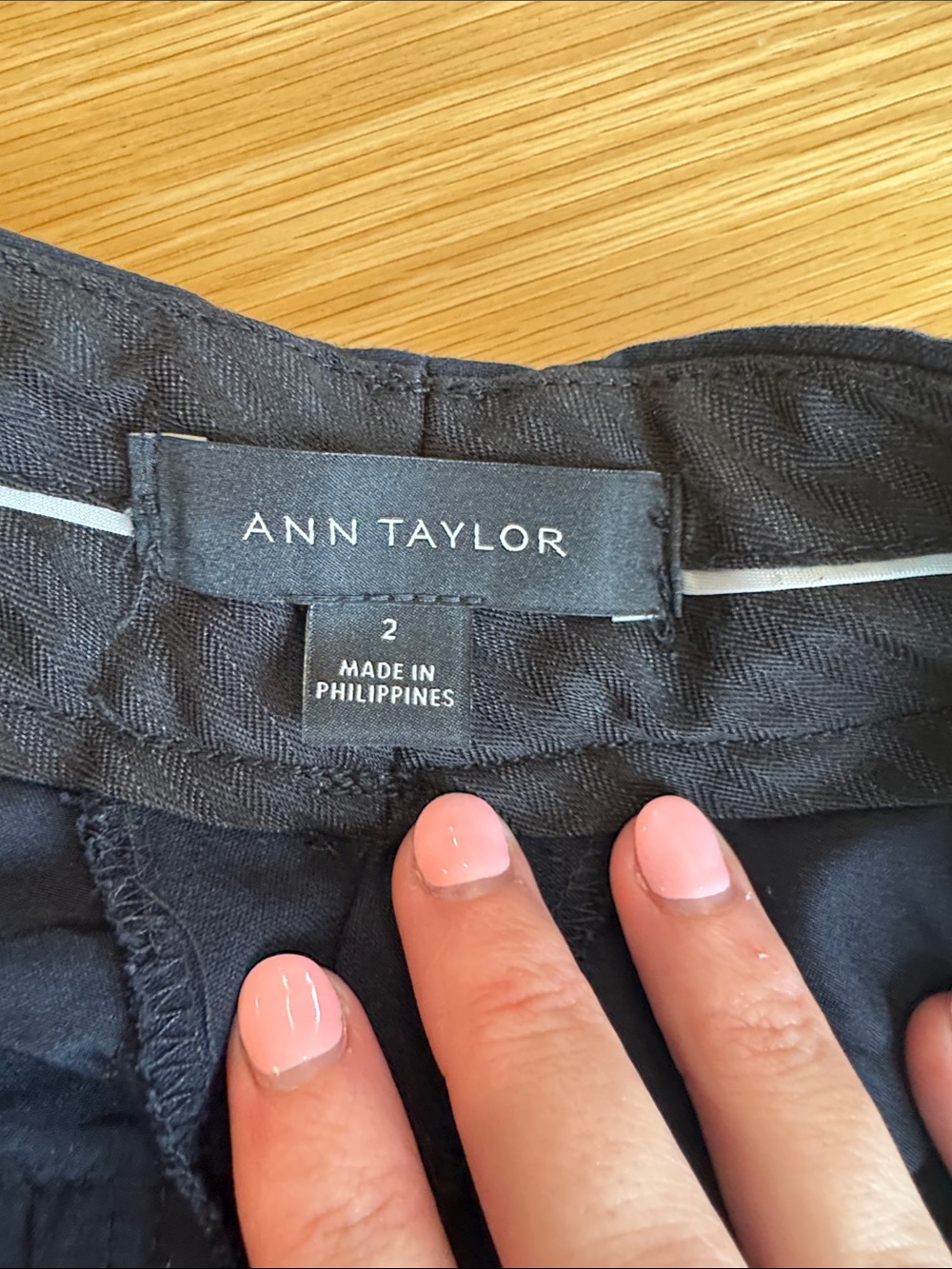 Ann Taylor Navy Flare Dress Pants - Picture 3 of 3